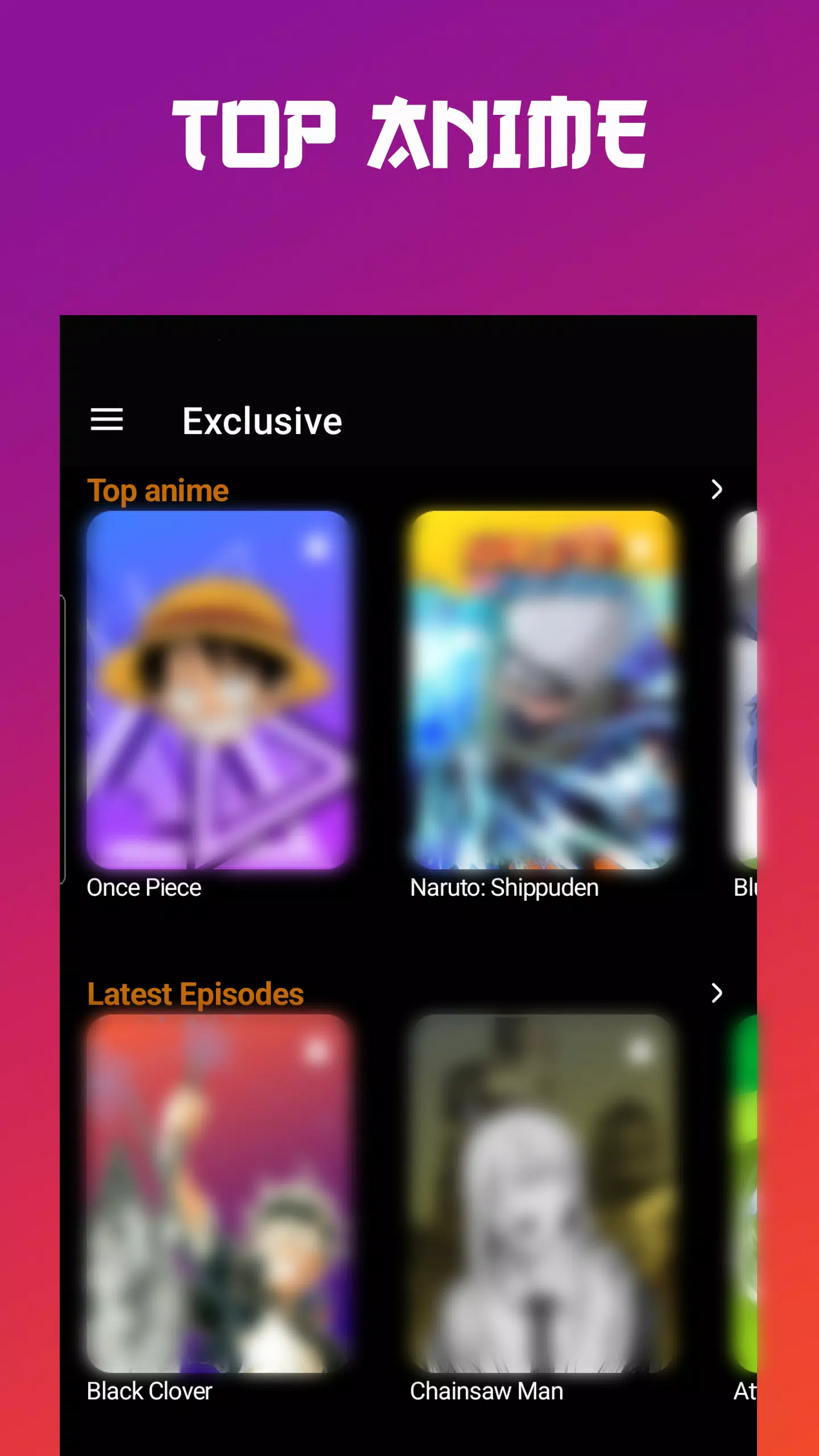 Anime tv - Anime Watching App Captura de tela 1