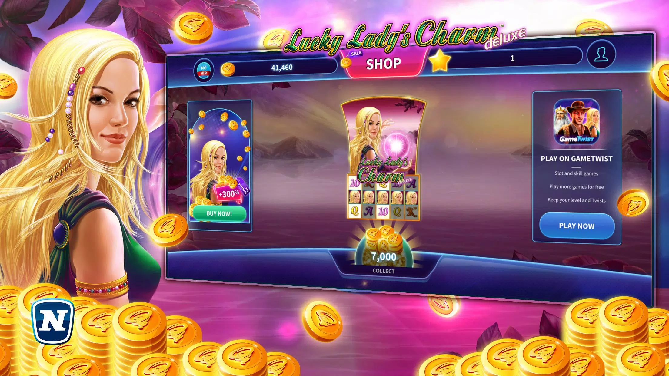 Schermata Lucky Lady's Charm Deluxe Slot 2