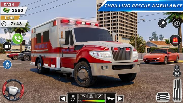 Rescue Ambulance American 3D Ekran Görüntüsü 2