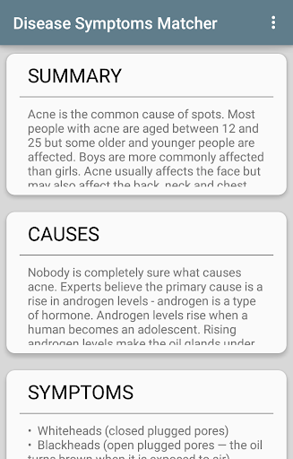 Disease Symptoms Matcher Schermafbeelding 3