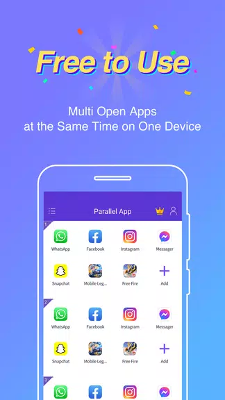 Parallel App - Dual App Cloner ဖန်သားပြင်ဓာတ်ပုံ 1