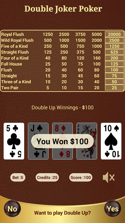 Double Joker Poker應用截圖第3張