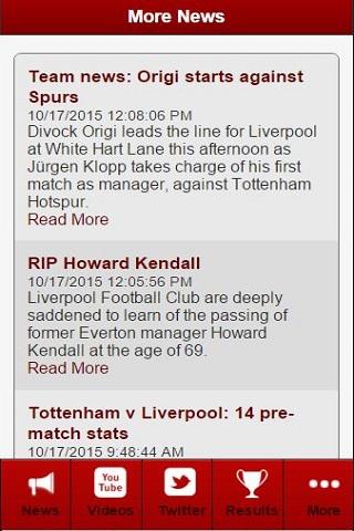 Liverpool Football News Captura de tela 2