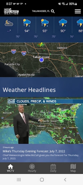 WCTV First Alert Weather Ekran Görüntüsü 2