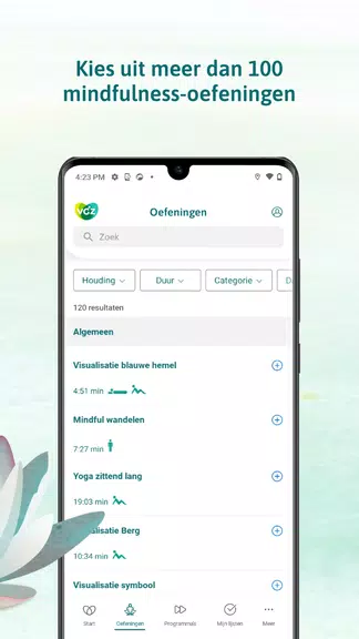 VGZ Mindfulness Coach Schermafbeelding 2