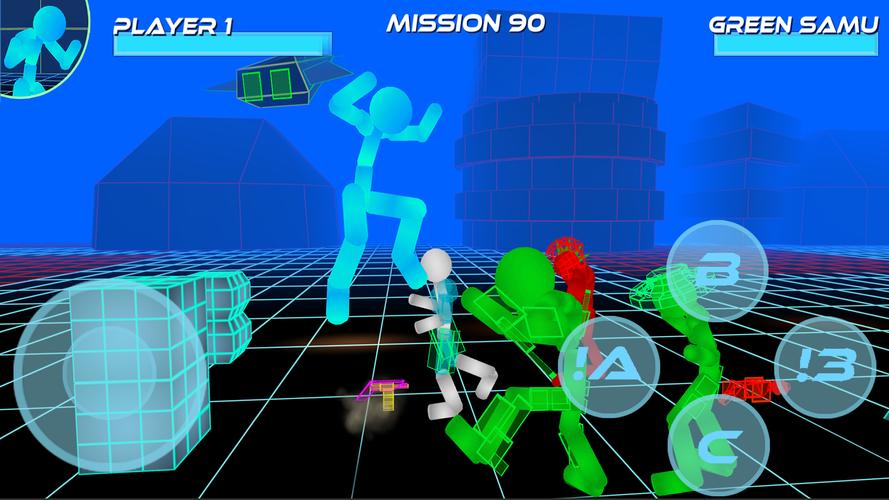 Stickman Neon Street Fighting 스크린샷 1