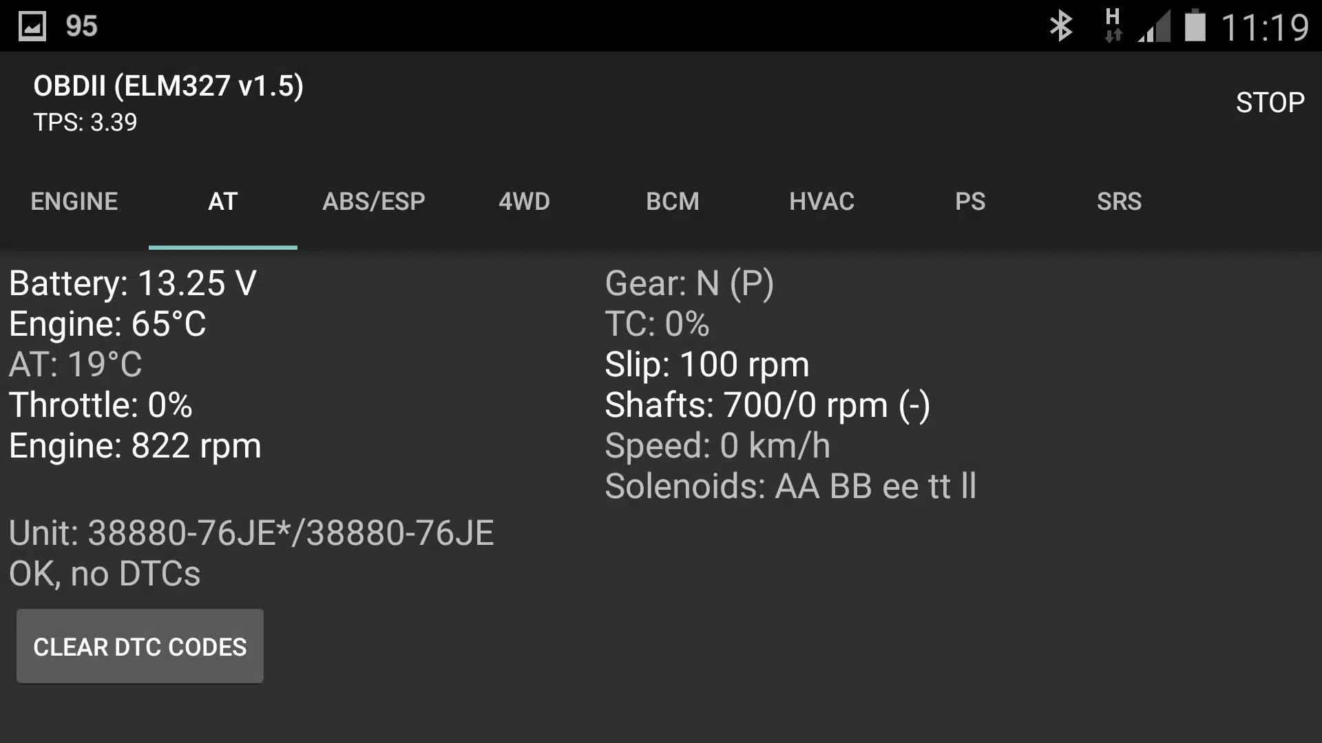 SZ Viewer: read DTC for Suzuki Zrzut ekranu 2