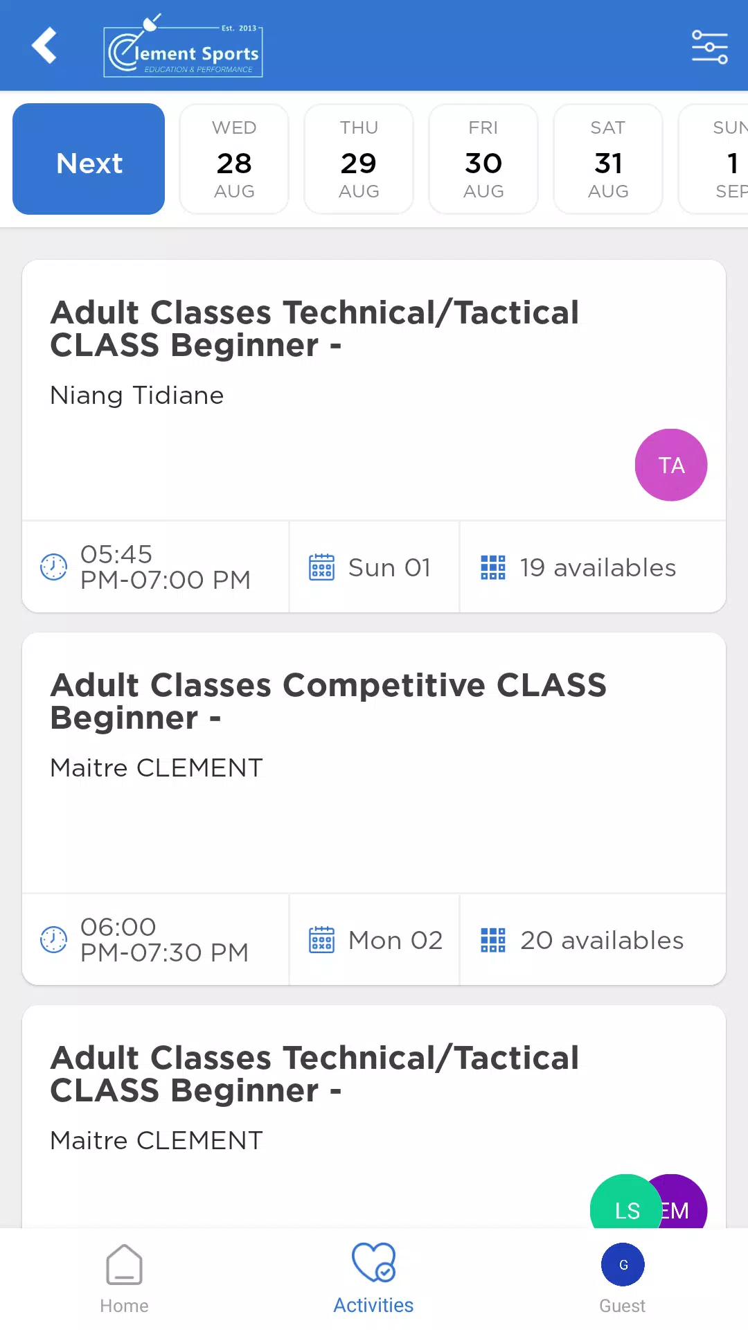 CLEMENT SPORTS應用截圖第4張