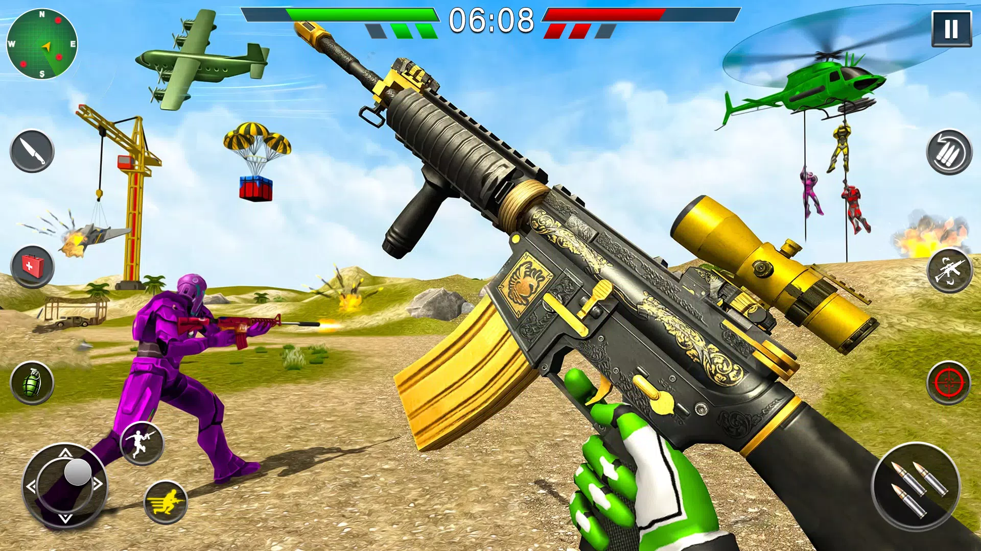 Robot Gun Battle: Offline FPS Schermafbeelding 3