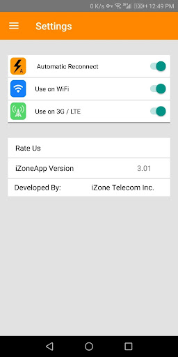 IZONE APP VPN Tangkapan skrin 4