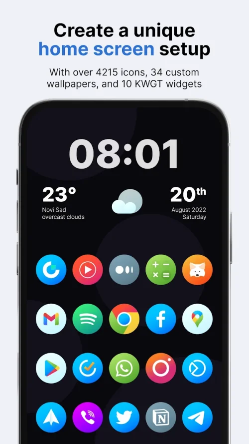 Hera Icon Pack: Circle Icons Schermafbeelding 1