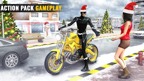 Superhero Bike Taxi: Bike Game Ekran Görüntüsü 3