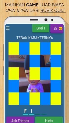 Upin & Ipin Rubik Quiz Screenshot 1
