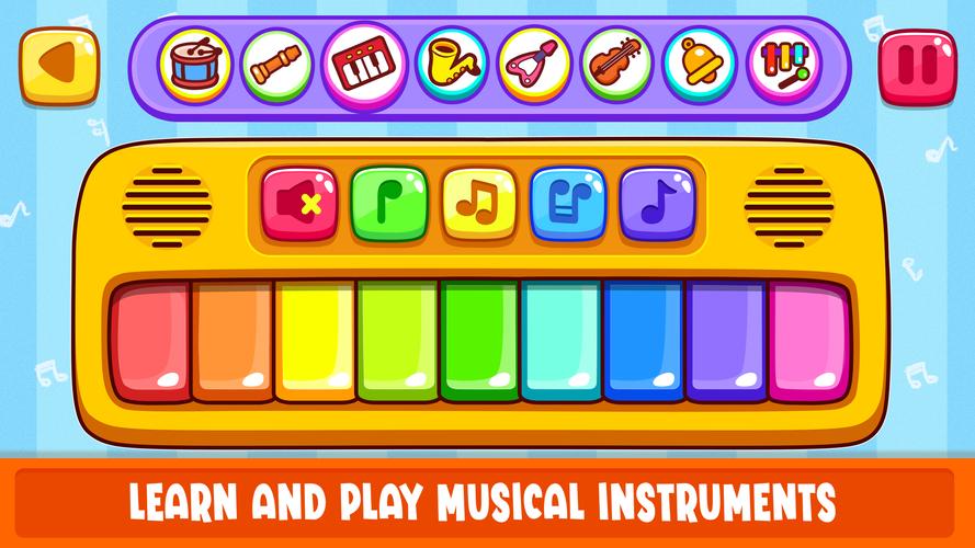 Piano Kids Toddler Music Games スクリーンショット 1