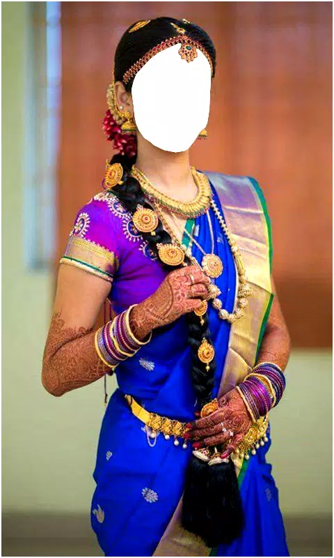 South Indian Women Saree Photo Captura de tela 3