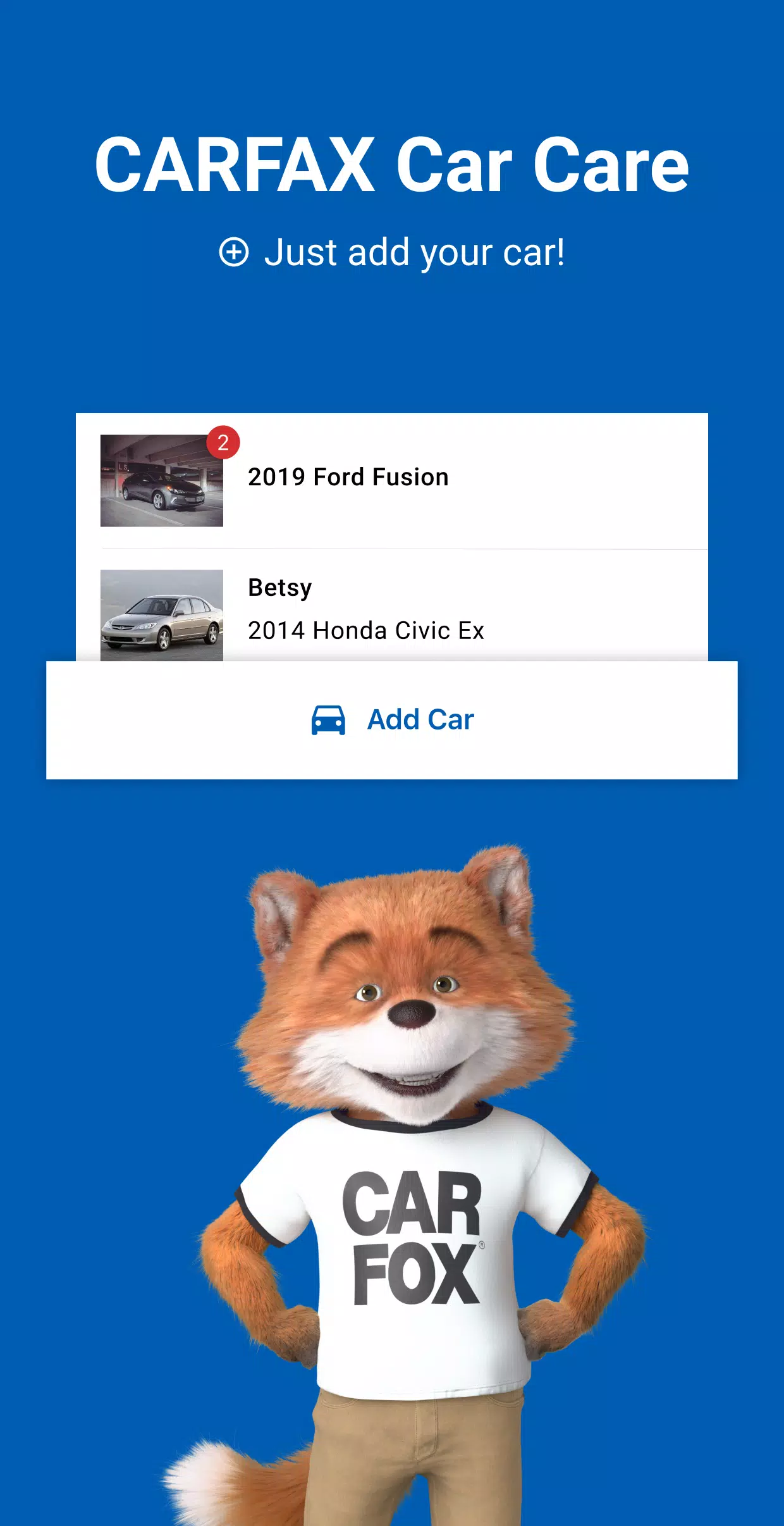 CARFAX Car Care App ภาพหน้าจอ 1