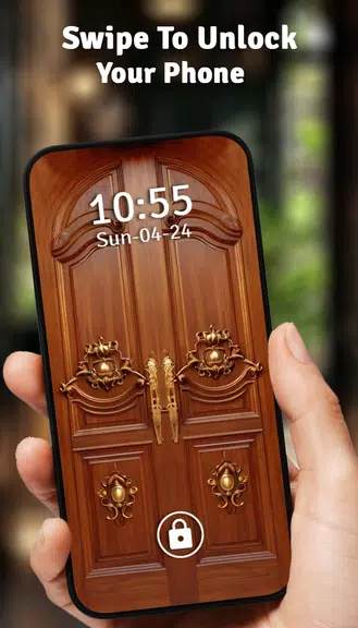 Vintage Door Lock Screen スクリーンショット 1