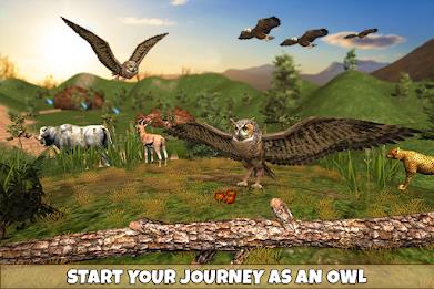 Owl Bird Simulator Birds Game Schermafbeelding 2