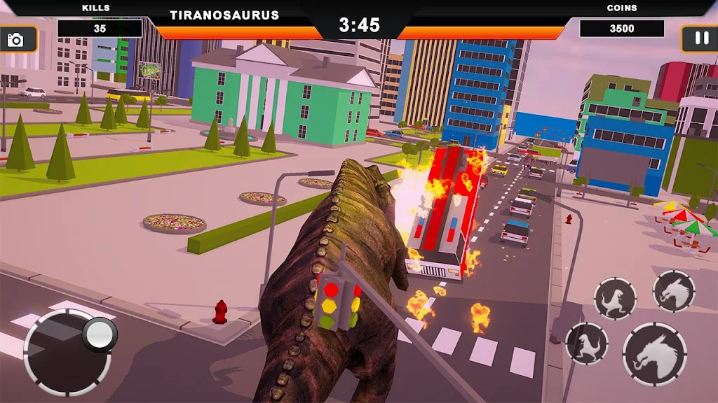Dinosaur Rampage: Dino City Rampage Simulator ဖန်သားပြင်ဓာတ်ပုံ 4