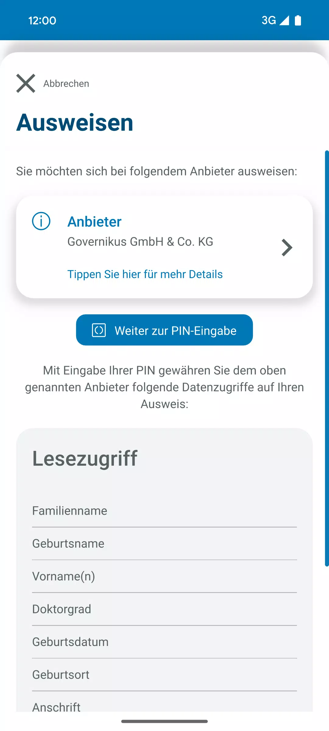 AusweisApp Bund Captura de tela 3