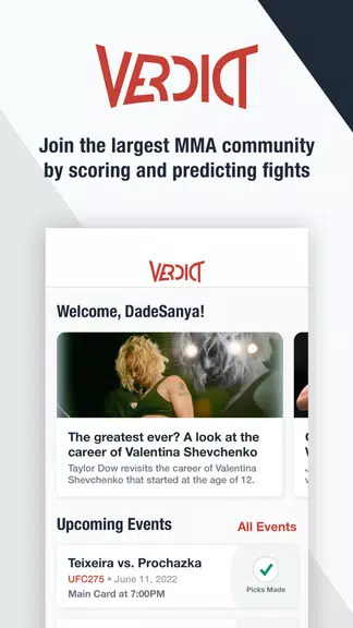 Verdict MMA Picks & Scoring應用截圖第3張
