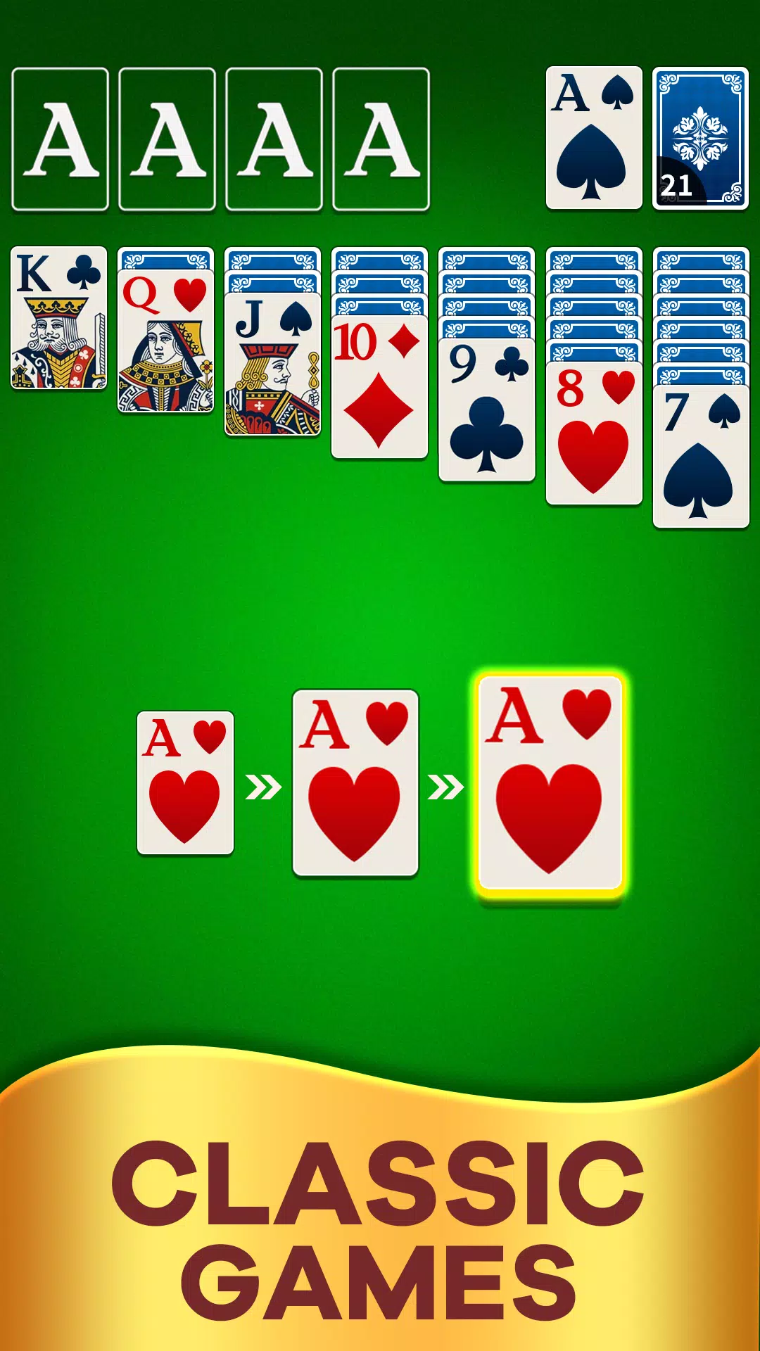 Classic Klondike Solitaire ภาพหน้าจอ 2