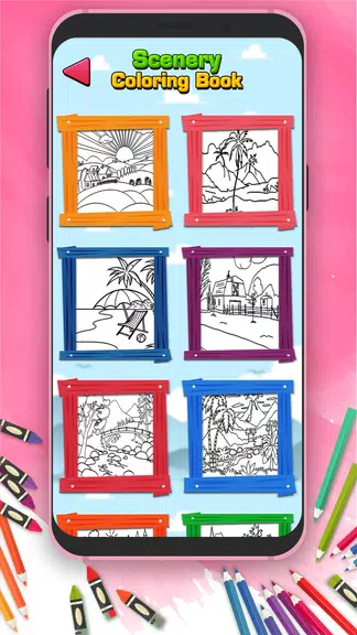 Scenery Coloring Book Zrzut ekranu 2