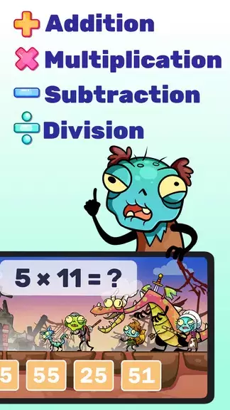 Math games: Zombie Invasion スクリーンショット 3