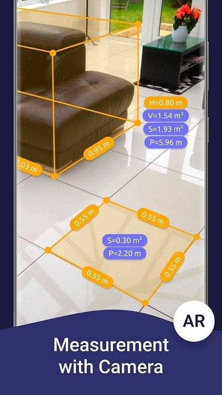 AR Ruler App: Tape Measure Cam Captura de pantalla 4