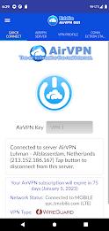 AirVPN Eddie Client GUI Tangkapan skrin 3