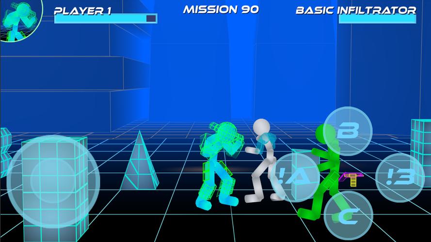 Stickman Neon Street Fighting 스크린샷 2