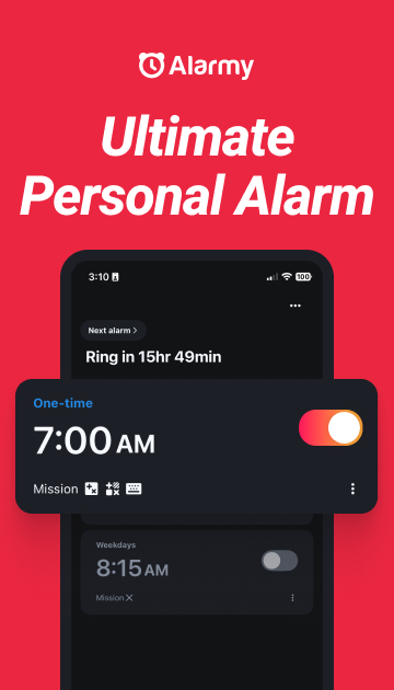 Alarmy - Alarm Clock & Sleep Screenshot 1