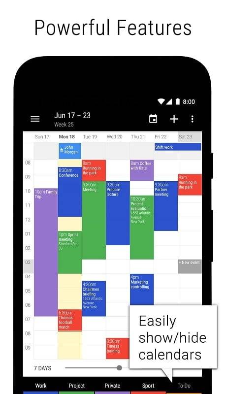 Business Calendar 2 Tangkapan skrin 2