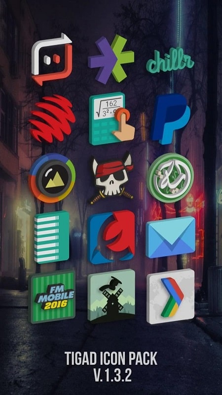 Tigad Pro Icon Pack Tangkapan skrin 3