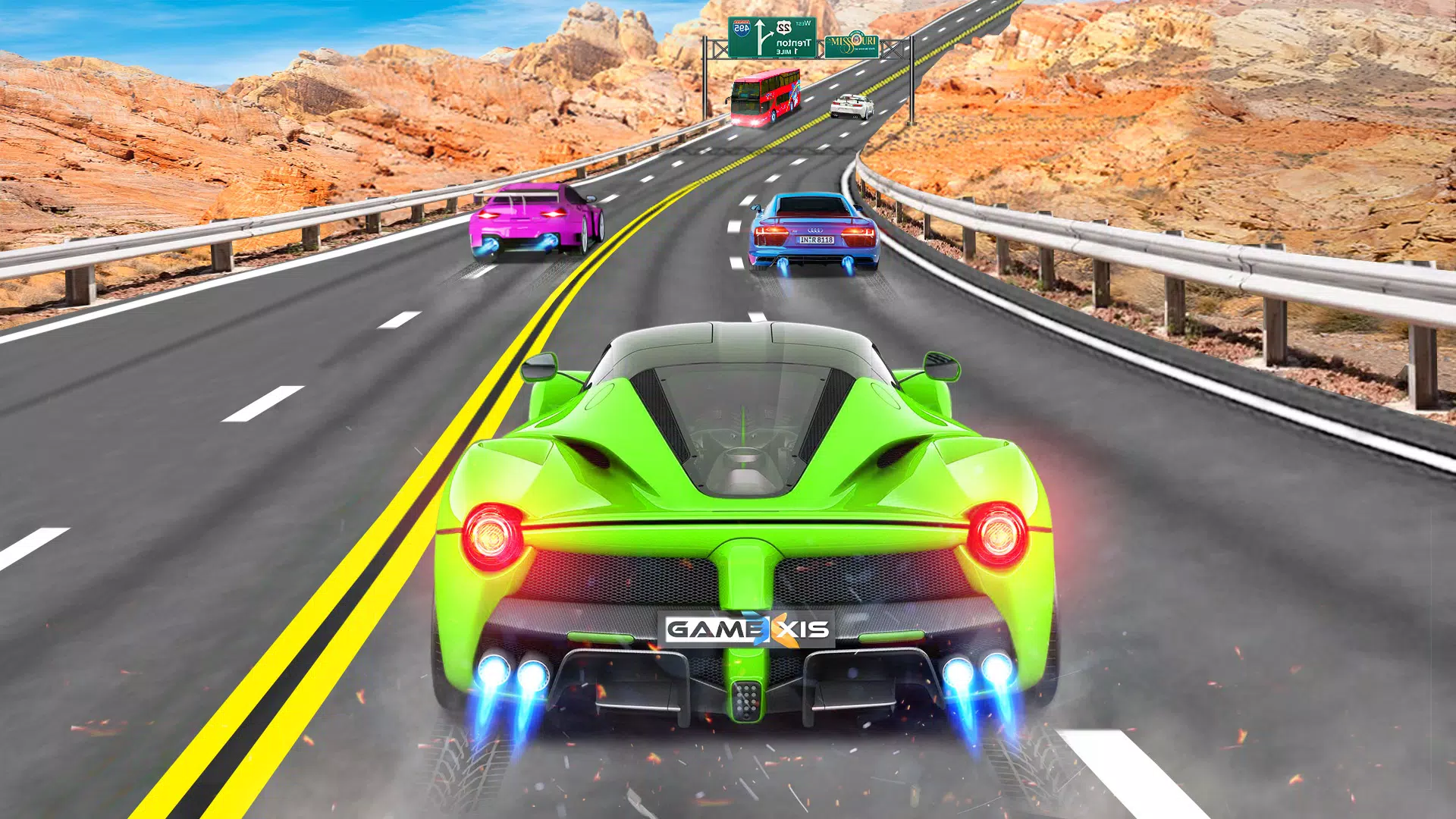 Real Highway Car Racing Game ဖန်သားပြင်ဓာတ်ပုံ 1