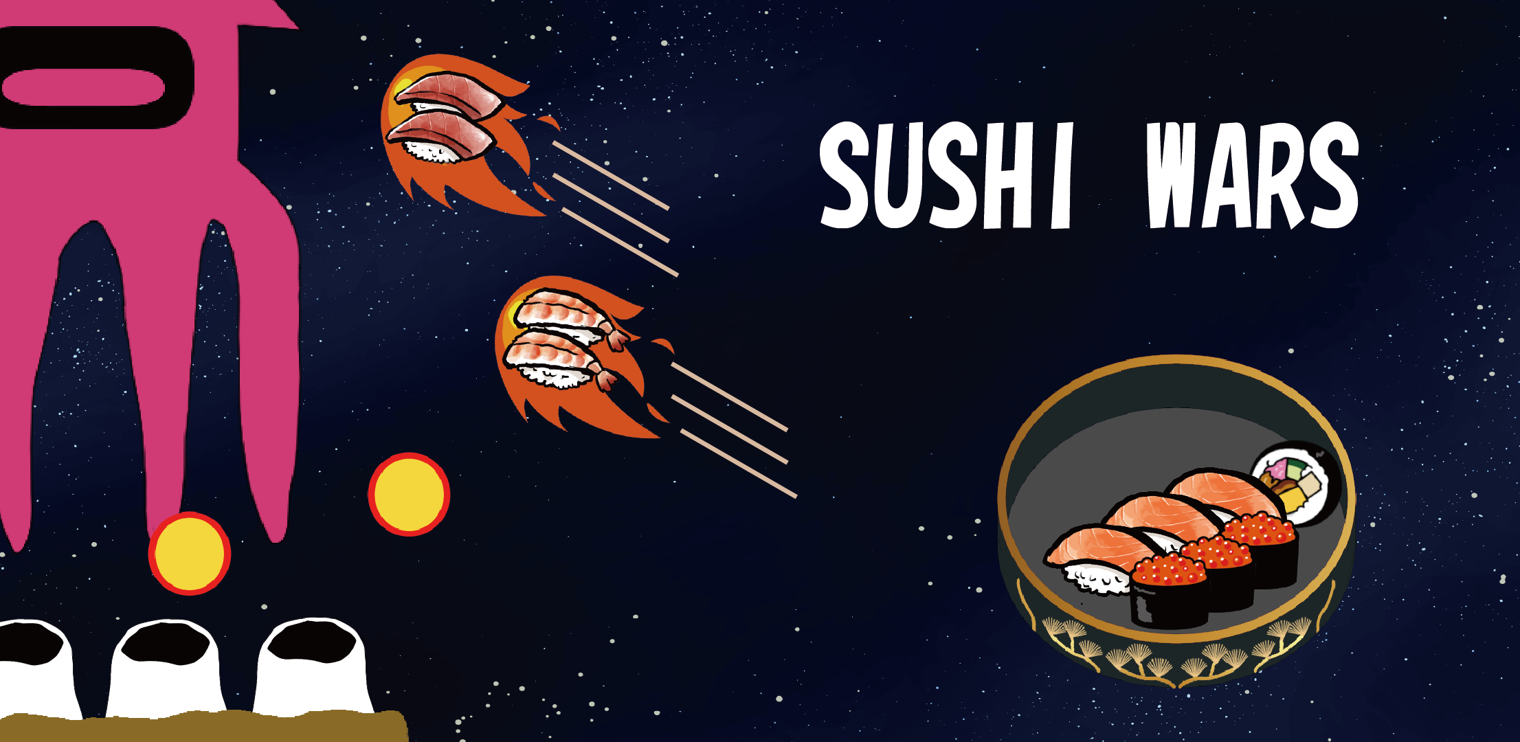 SUSHI WARS - easy shooter game- स्क्रीनशॉट 1