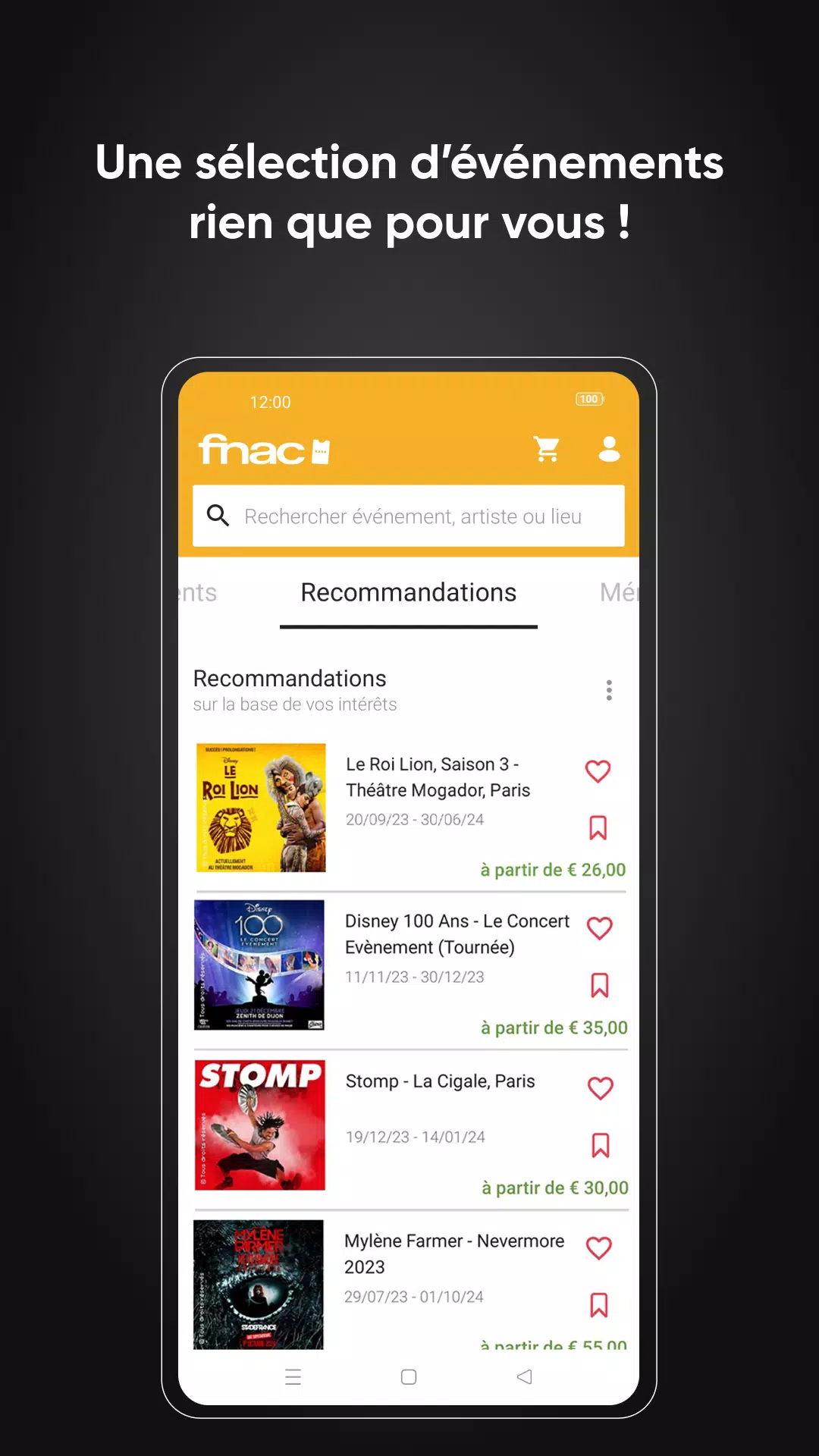 Fnac Spectacles Captura de tela 2