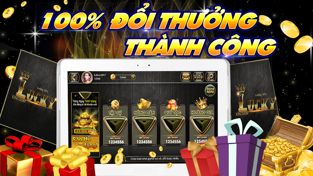 Slot - Vuong quoc lucky, Game Danh Bai Doi Thuong Captura de tela 2