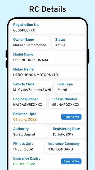 RTO Vehicle Information应用截图第3张