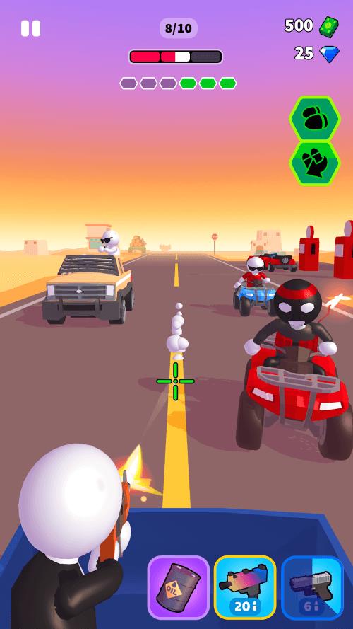 Rage Road - Car Shooting Game ဖန်သားပြင်ဓာတ်ပုံ 2