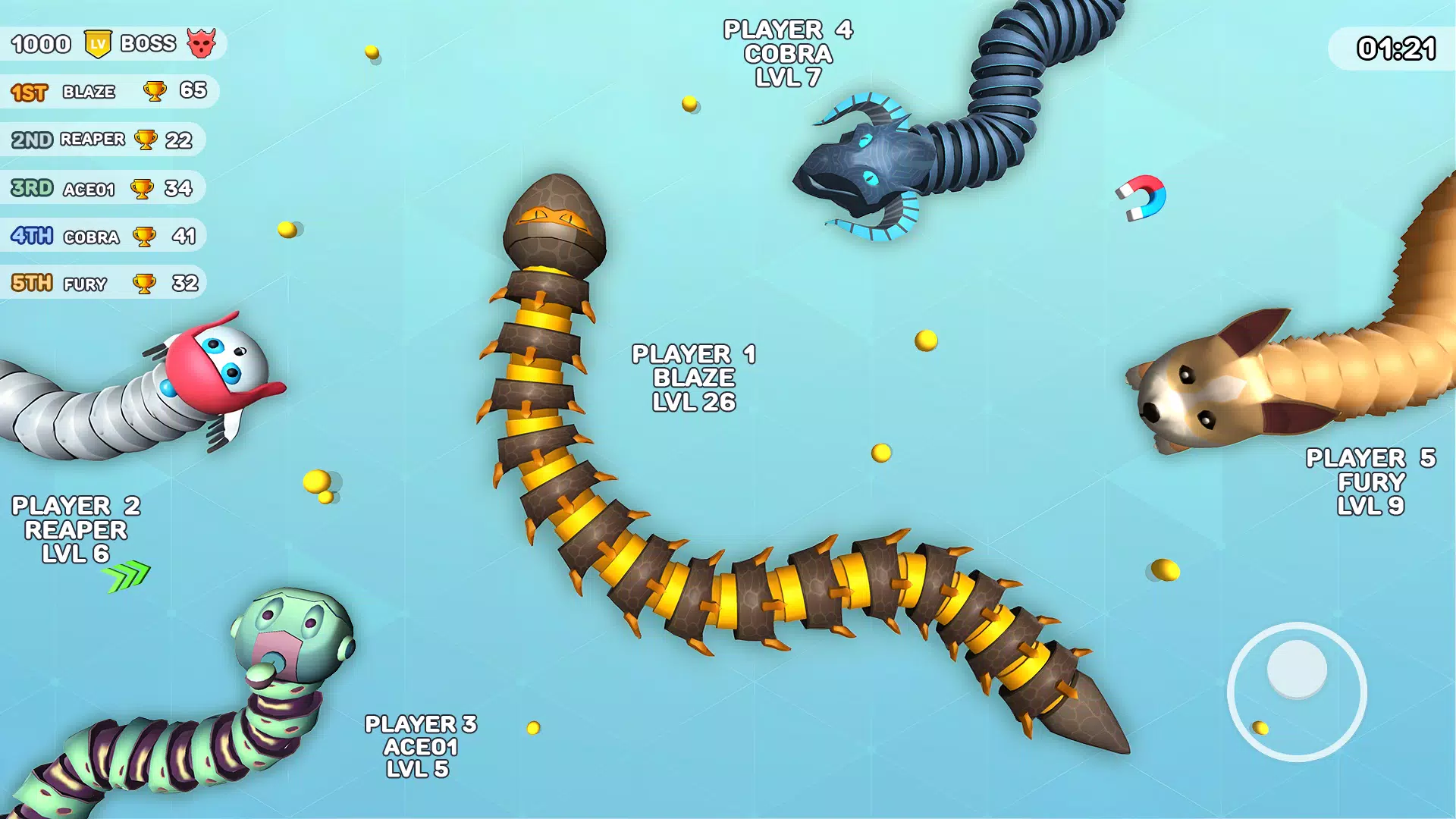 Worms Clash - Snake Games Capture d'écran 2