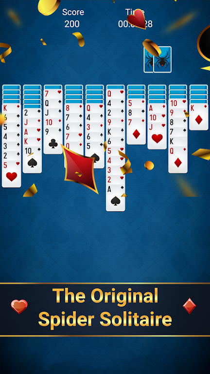 Free spider solitaire - classic solitaire スクリーンショット 2