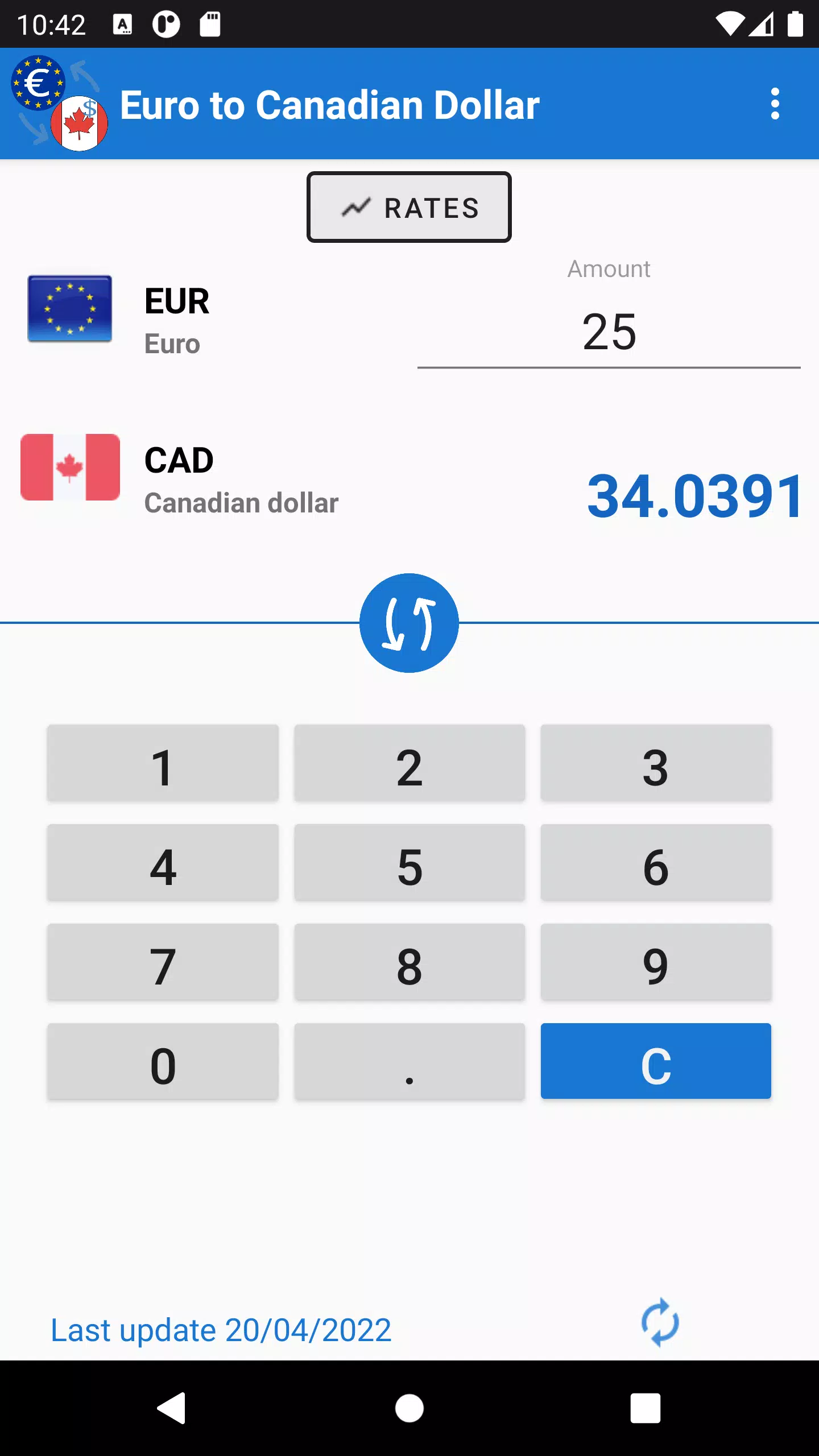 Euro to Canadian Dollar Captura de tela 1