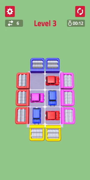 Color Cars Slide Puzzle Game Скриншот 2