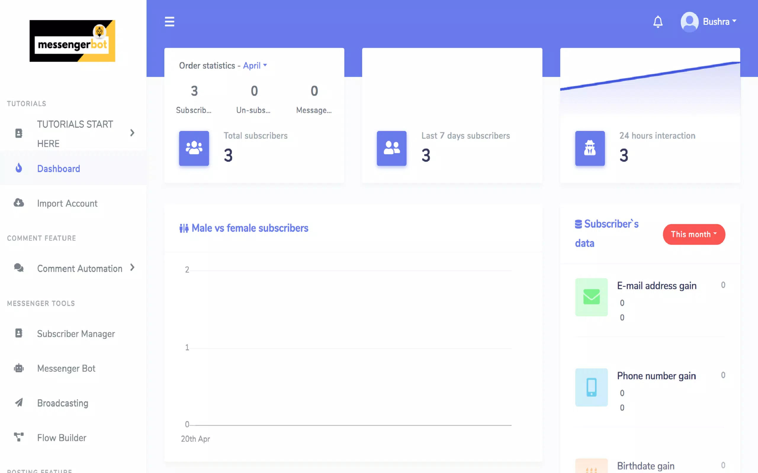 Messenger Bot Screenshot 1