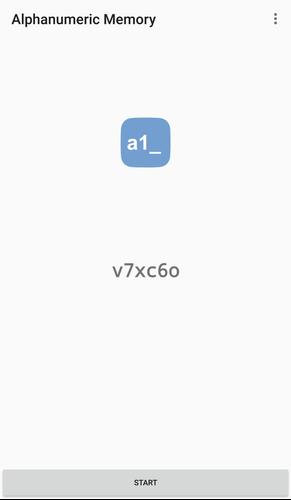 Alphanumeric Memory Screenshot 1