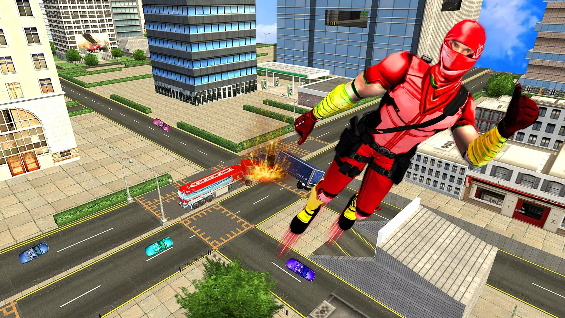 Flying Ninja Hero Crime Chase 스크린샷 1