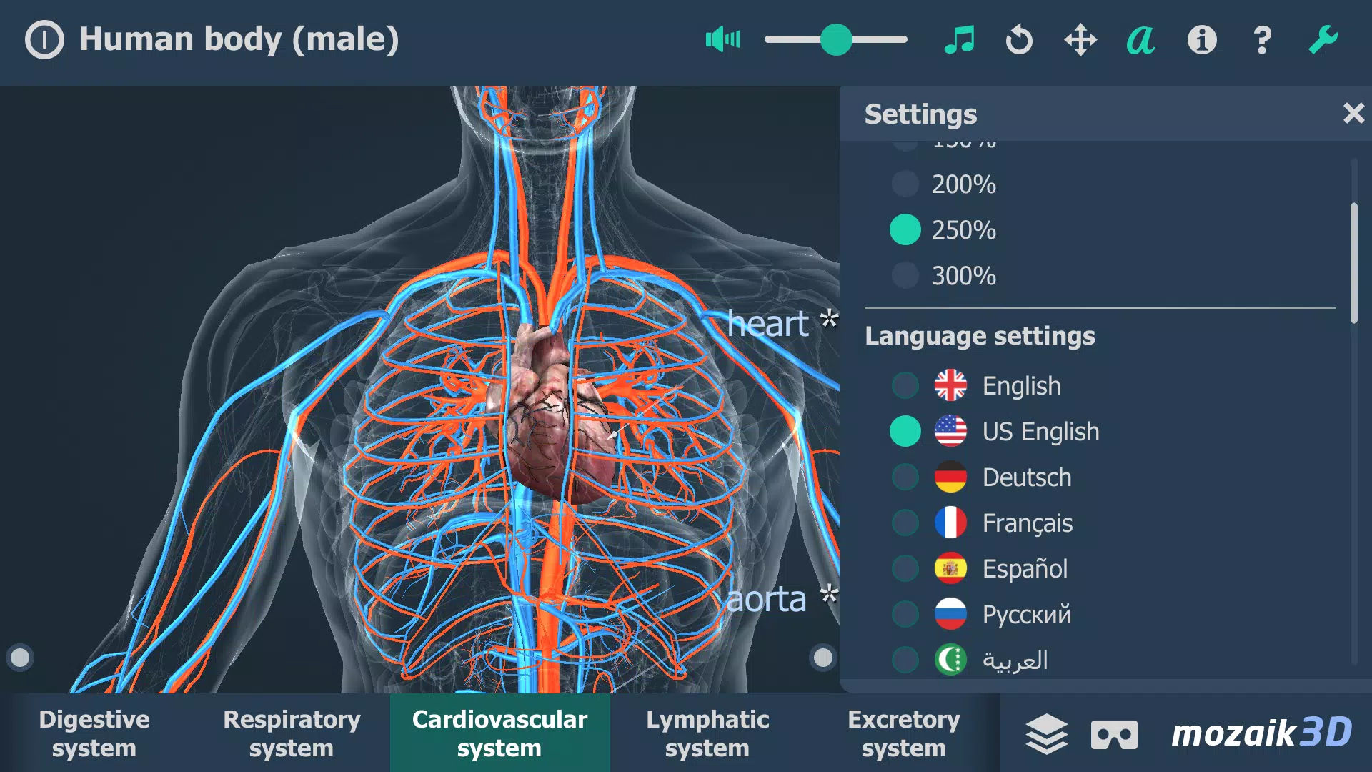 Human body (male) 3D scene應用截圖第2張