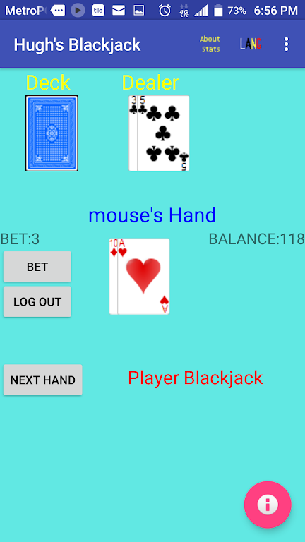 Hugh's Blackjack應用截圖第4張