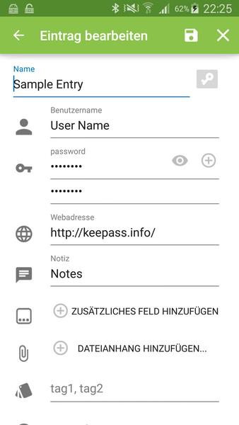 Keepass2Android ဖန်သားပြင်ဓာတ်ပုံ 1